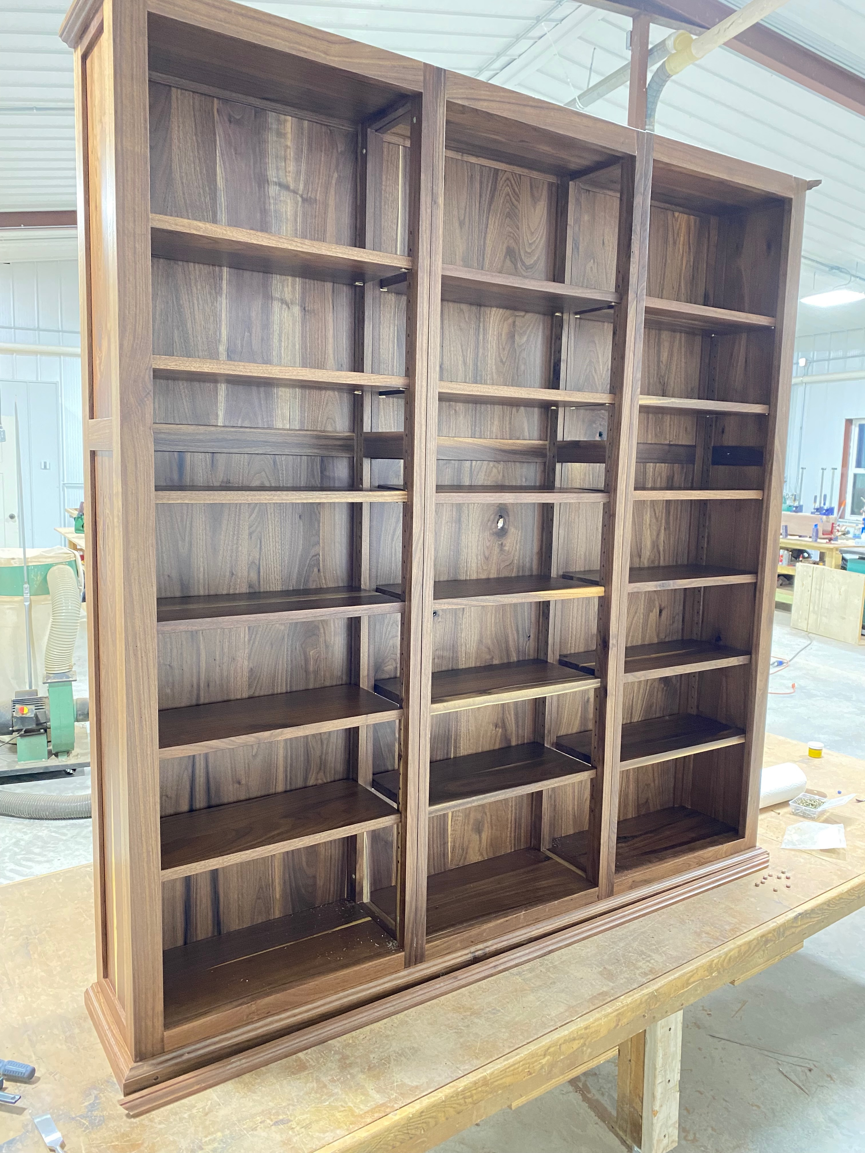 Tall Walnut Bookcase