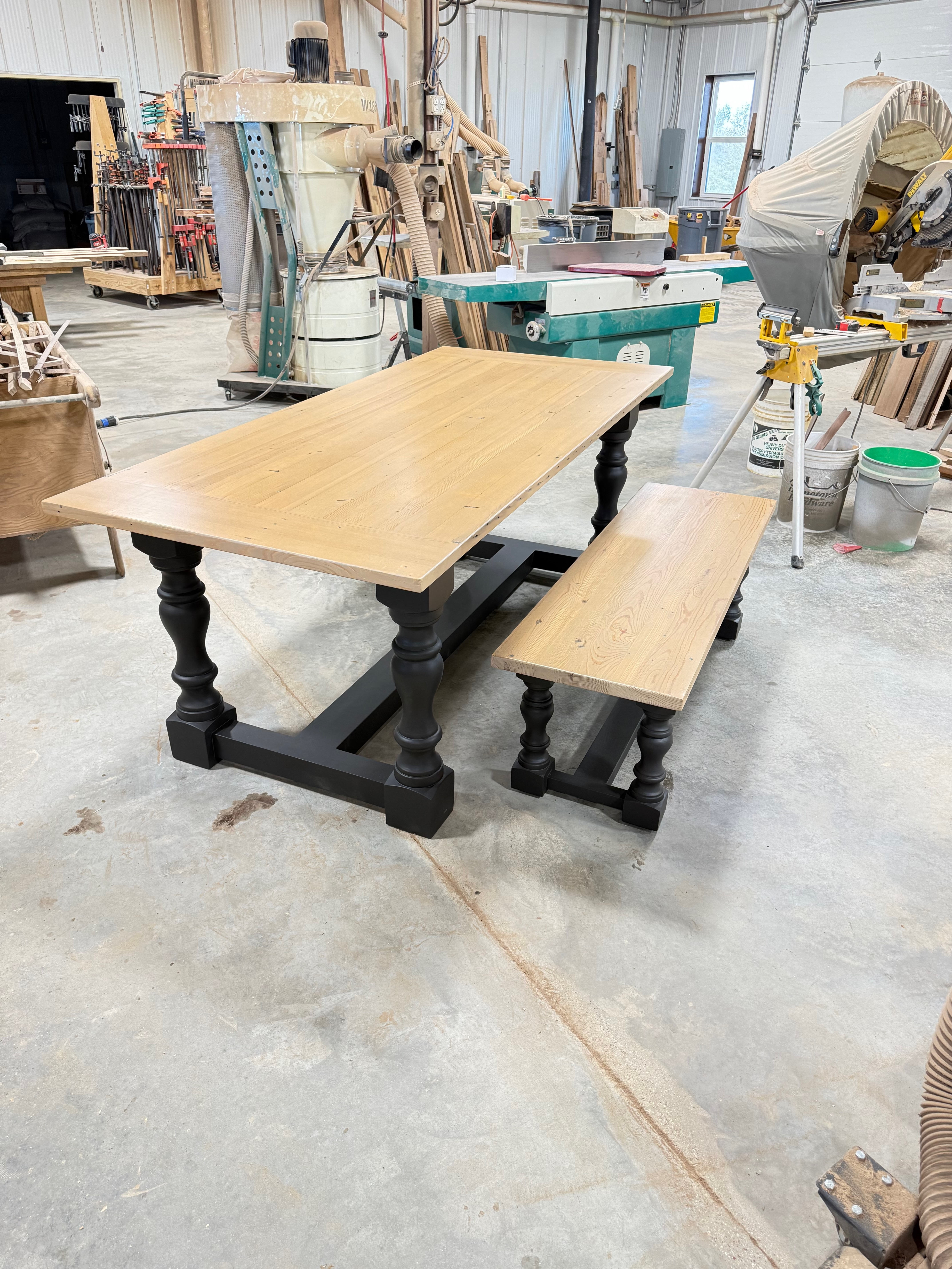 Pine Turned-Leg Set, Side