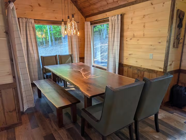 Antler Table with Wing Chairs