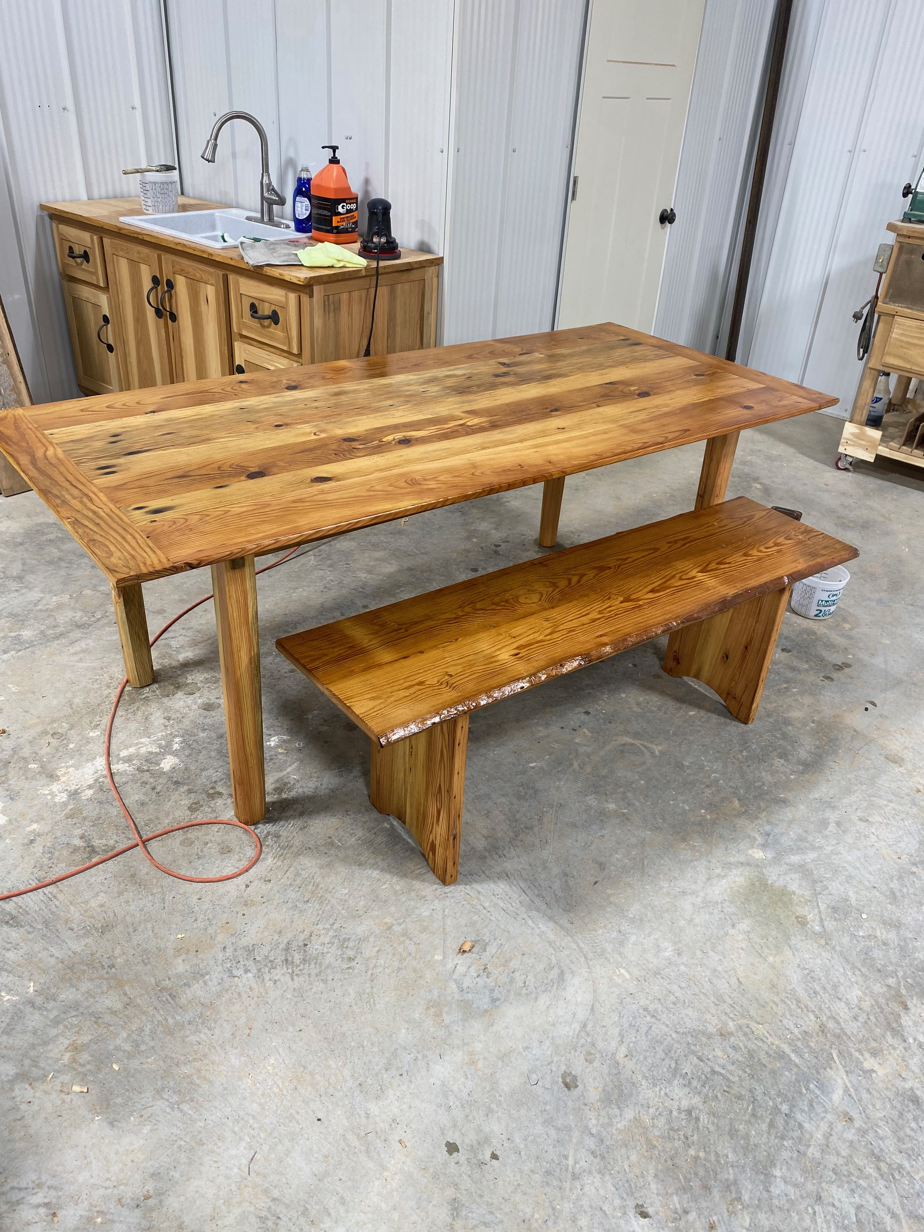 Pine Farmhouse & Bench
