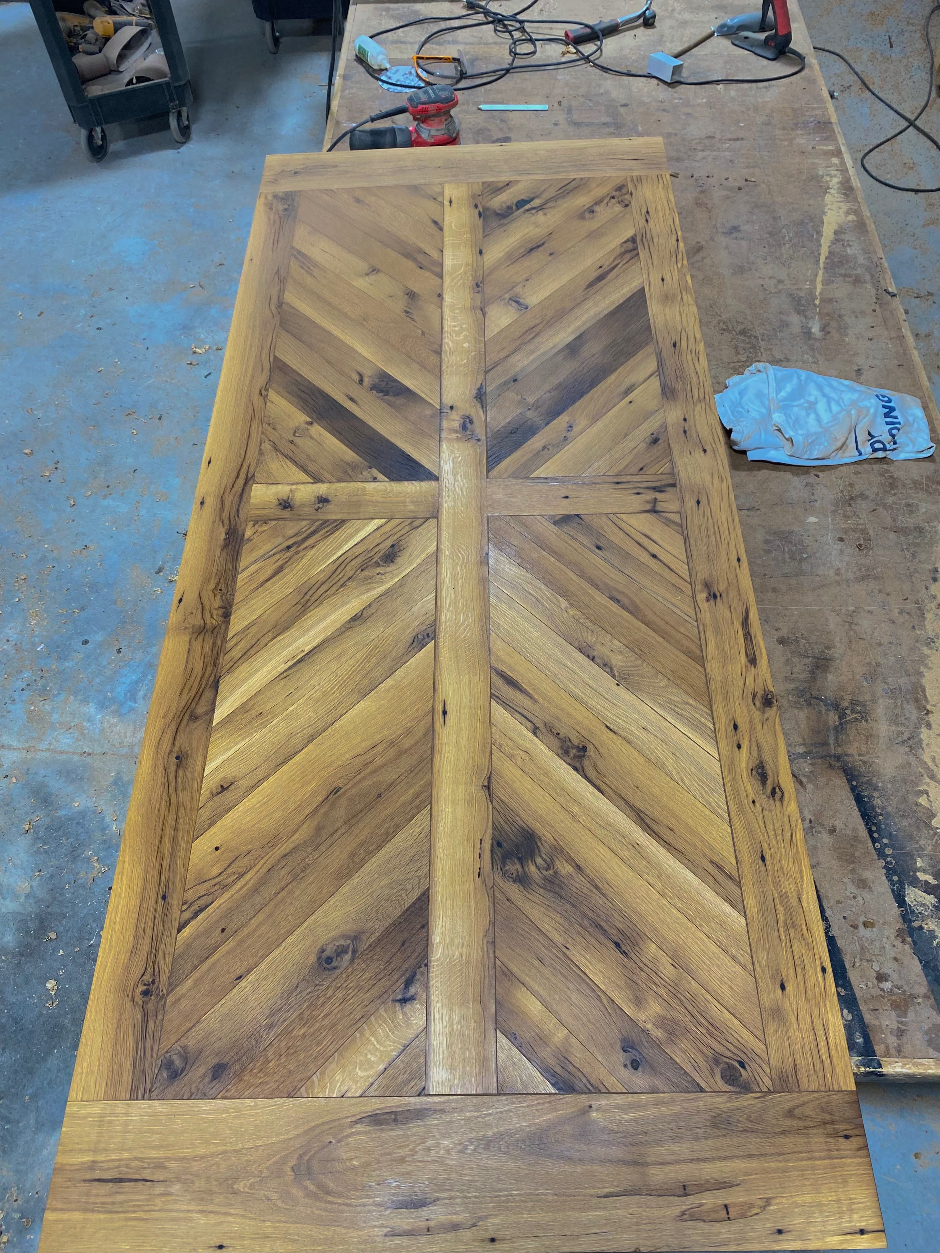 Oak Parquet Tabletop