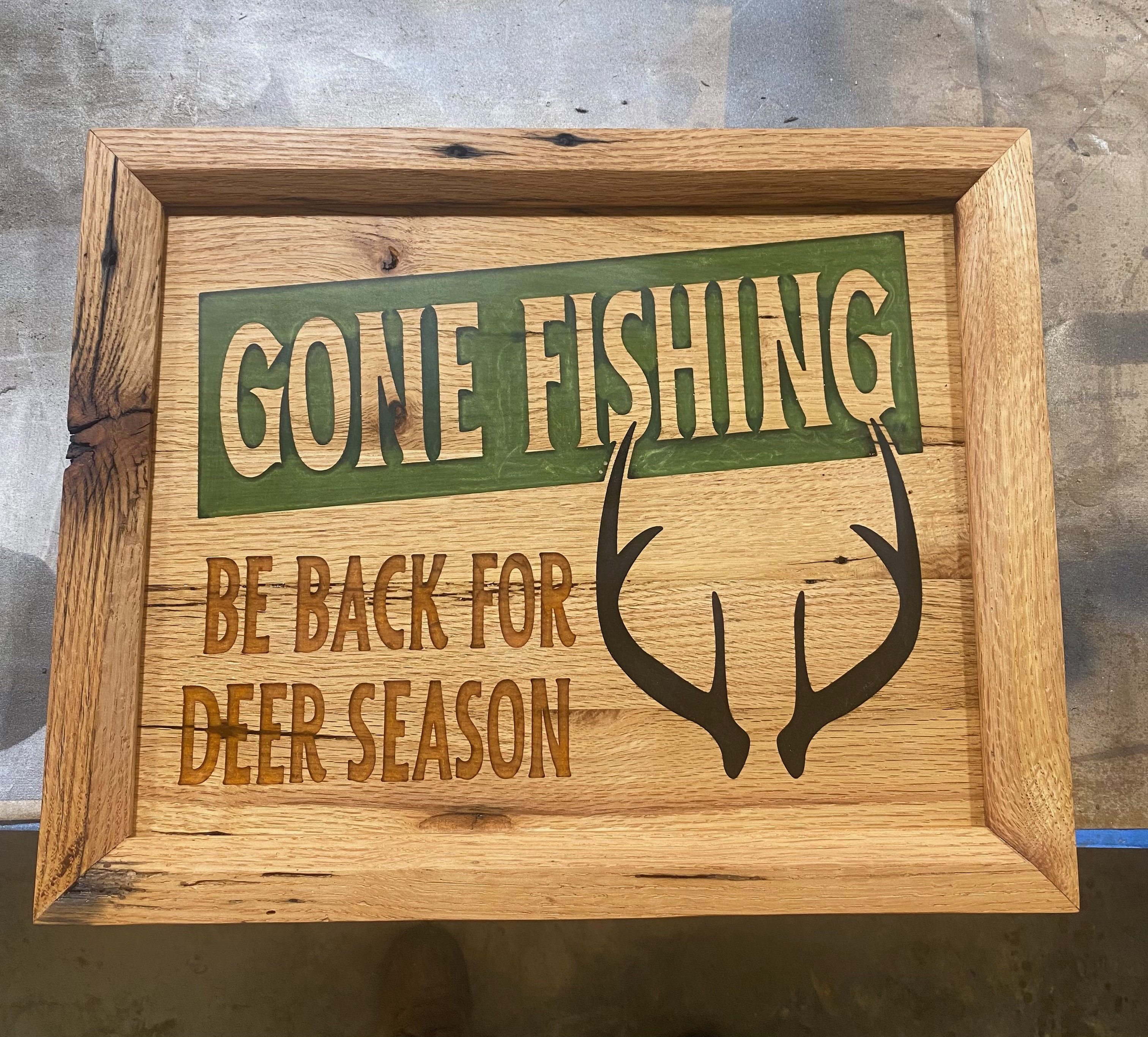 Gone Fishing Plaque
