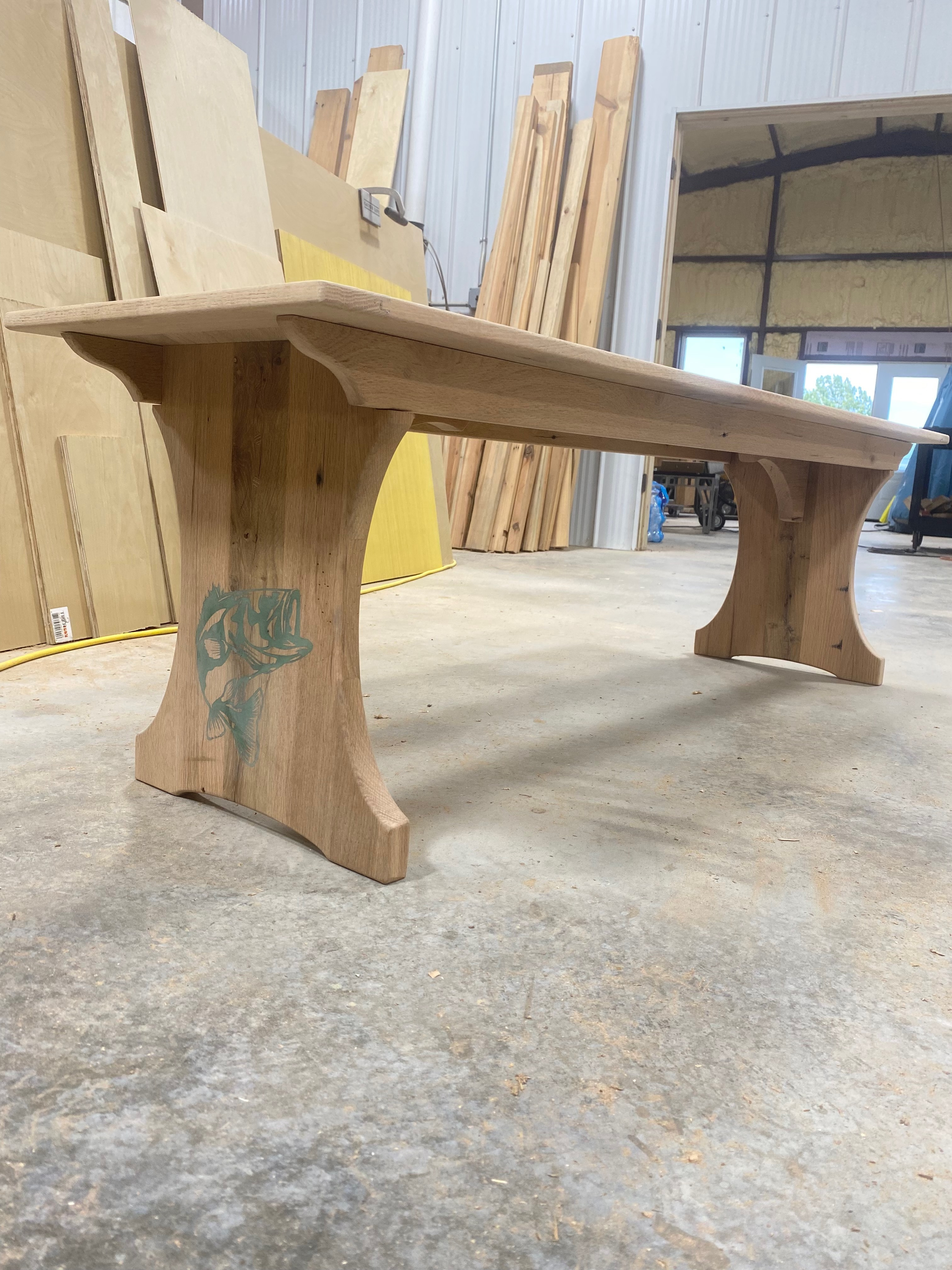 Bass Leg Trestle Bench