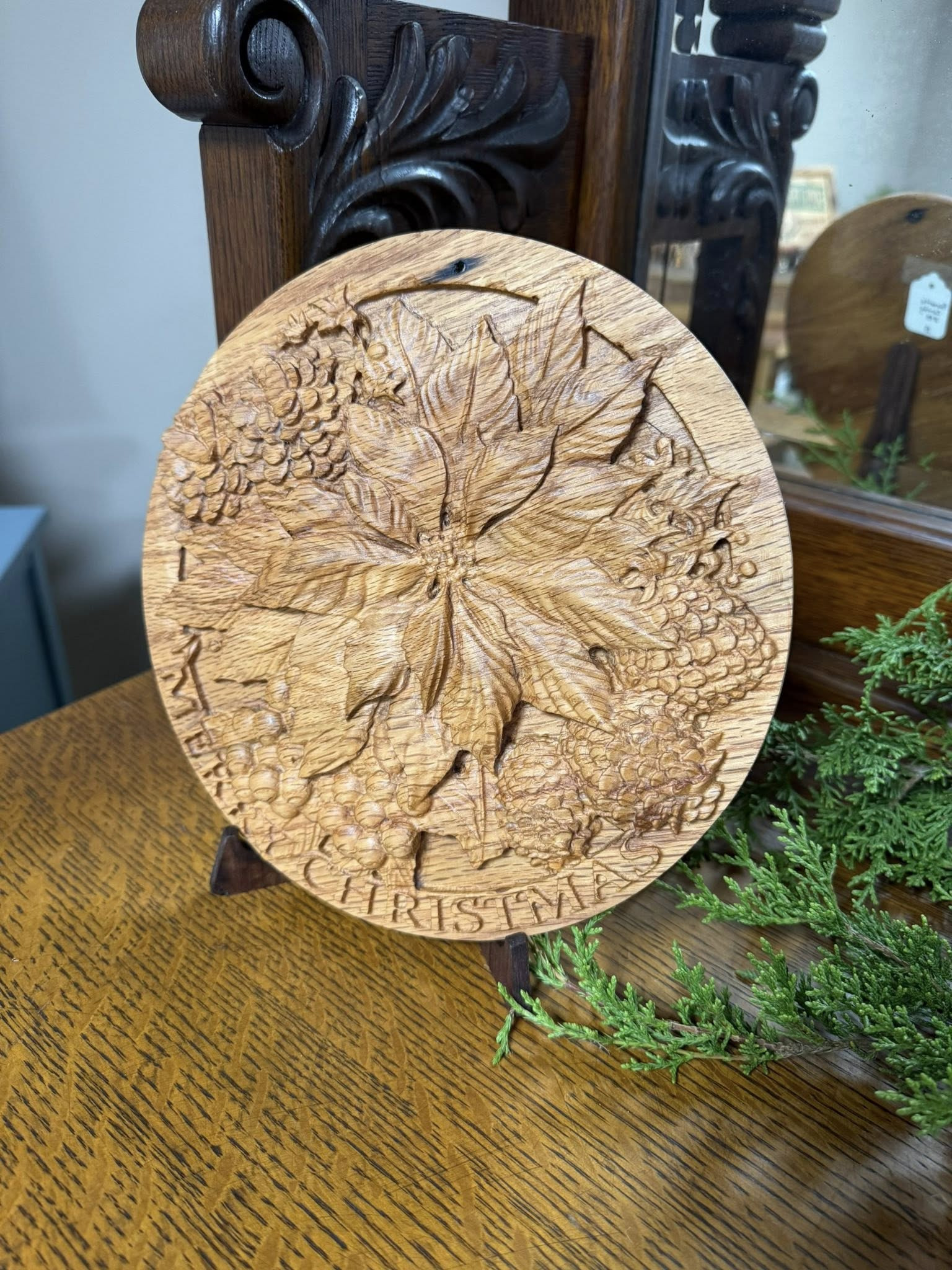 Christmas Pointsettia Engraving